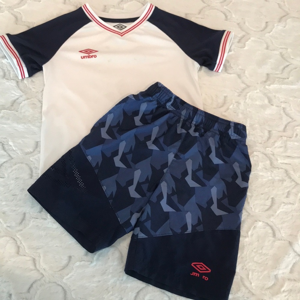 Umbro outfit athletic shorts and shirt